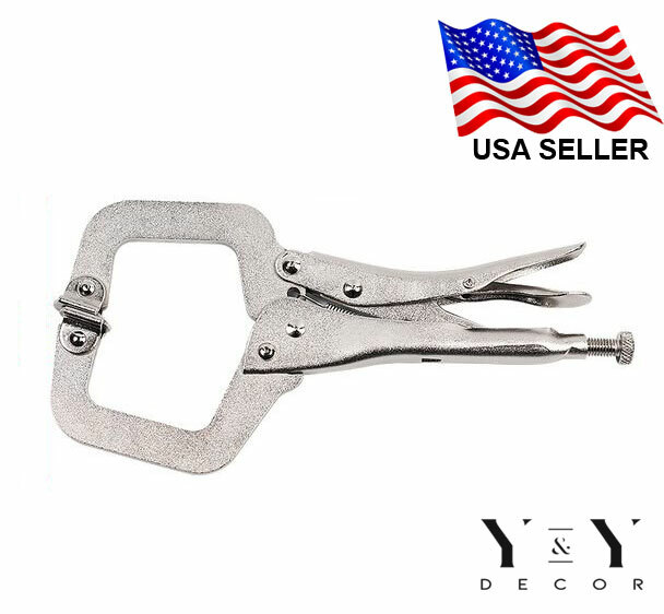 11" Locking C Clamp Pliers 5pc Set With Swivel Pads Welding Vise Clamps Holding gallery