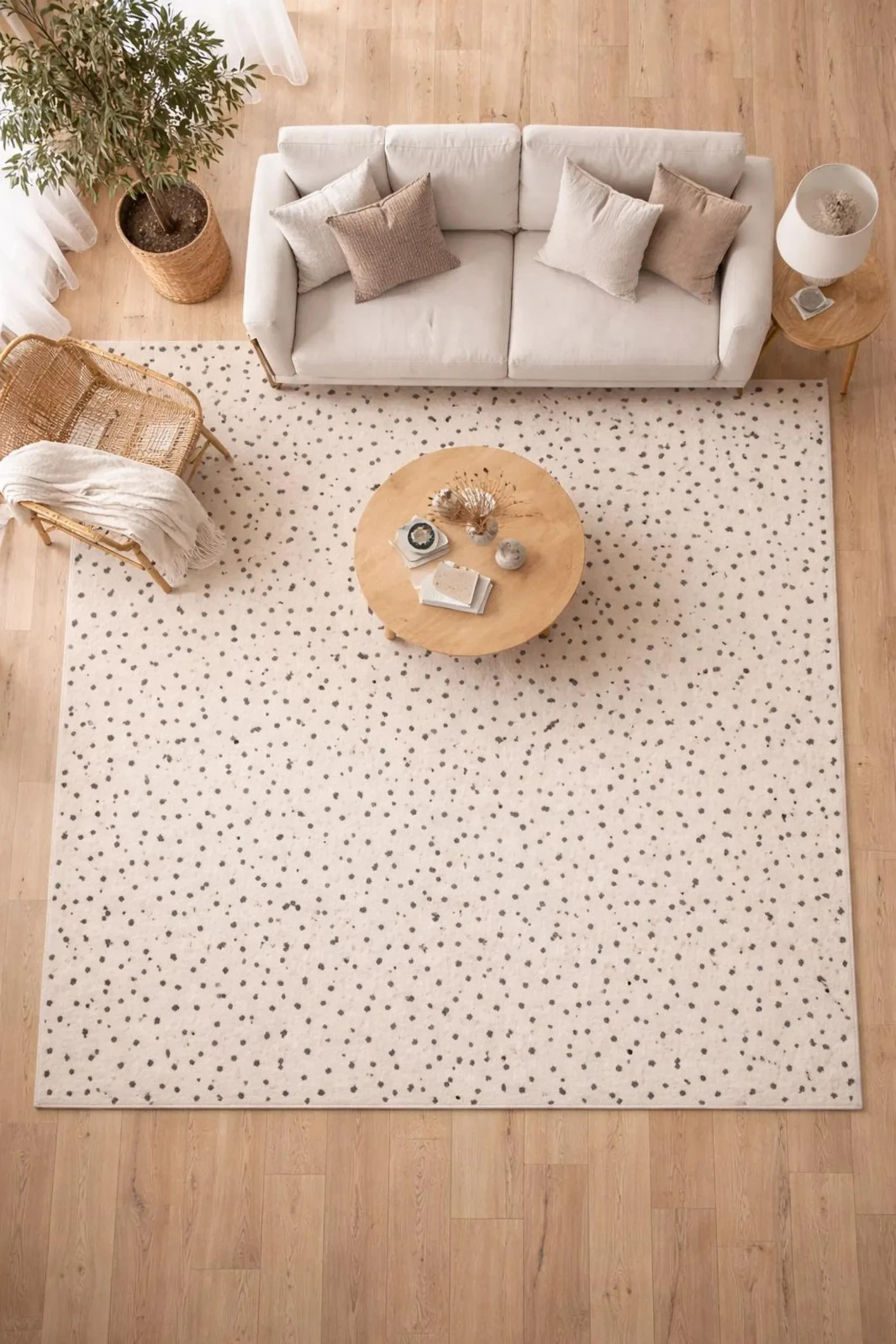 Premium Minimalist Beige Speckled Area Rug 6x9 & 8x12 – Modern Hand Tufted 8x10 gallery