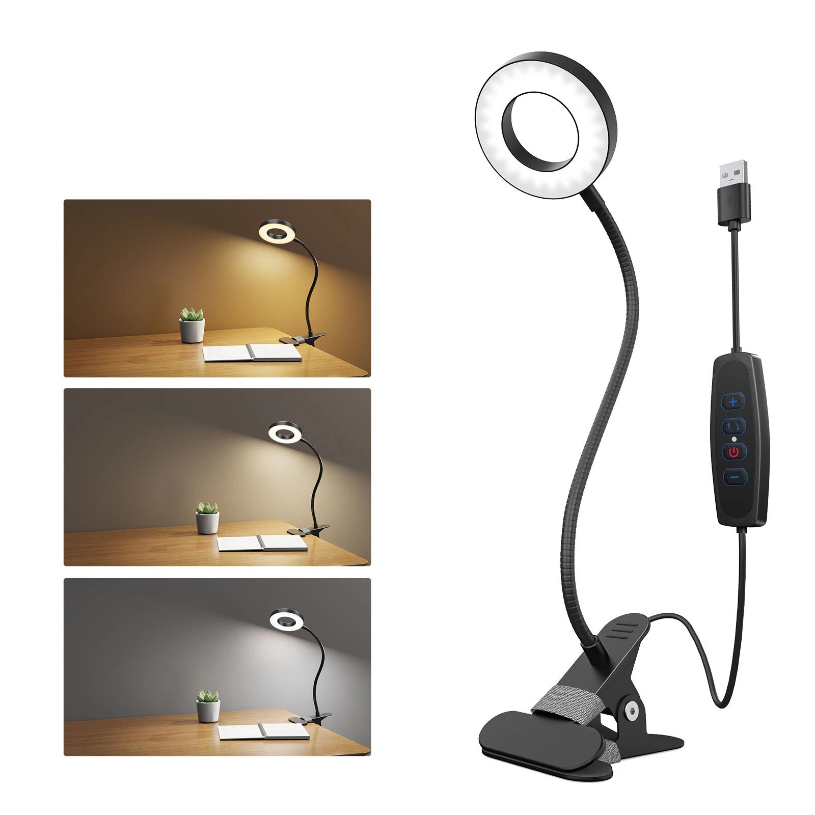 LED Desk Lamp Adjustable Swing Arm Lamp with Clamp Eye-Caring Reading Desk Light gallery