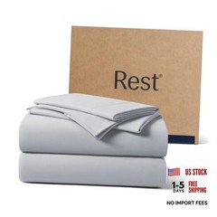 Evercool+ Cooling Sheet Set, Breathable Bed Sheets for Hot Twin XL Light Gray