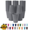 Party Solids 12oz Silver Plastic Cups 50 Pack Disposable Drinkware gallery