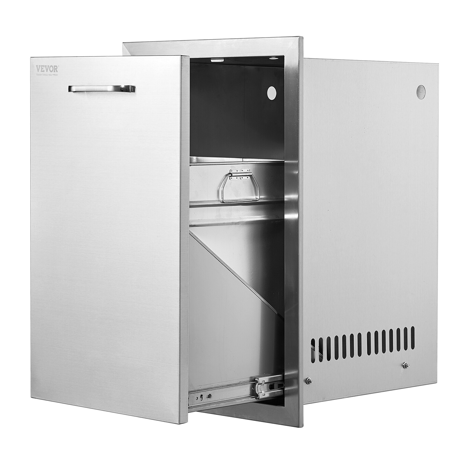 VEVOR BBQ Island Slide Out Trash Propane Storage Drawer Outdoor Kitchen 16"x24" gallery