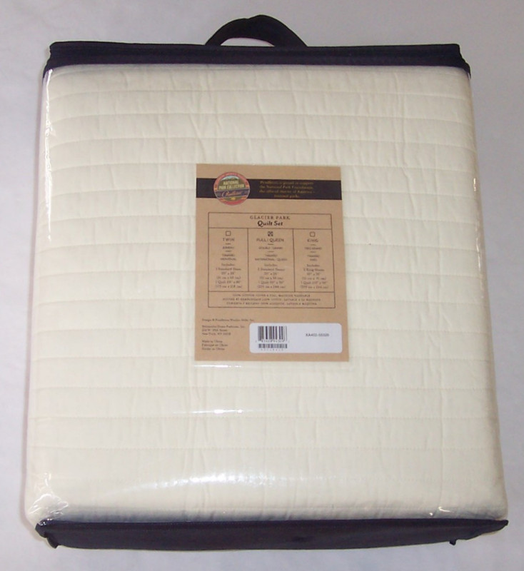 NWT Pendleton Ivory Cotton GLACIER PARK 3-Pc QUILT/SHAMS SET Full/Queen F/Q gallery