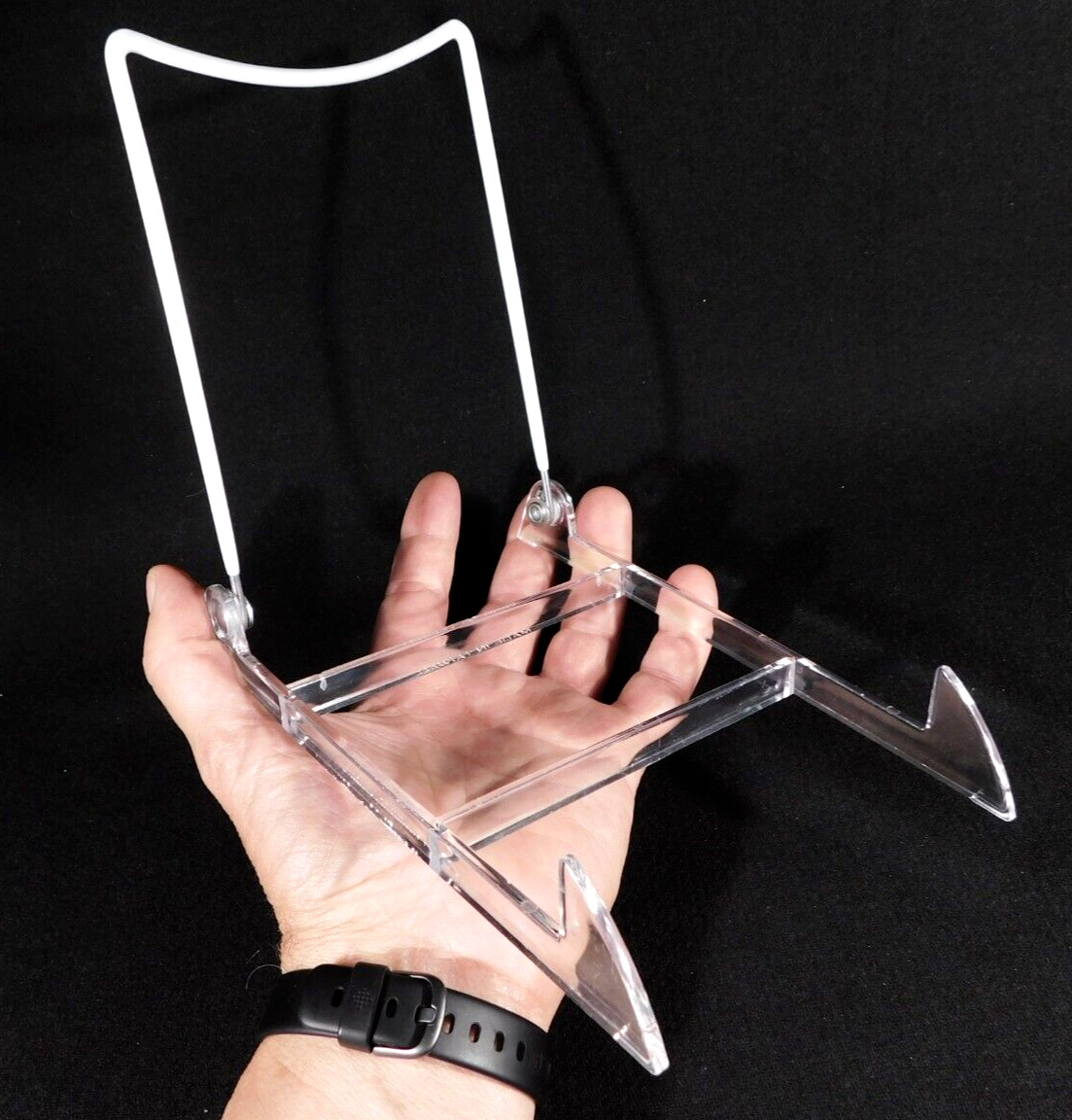 Easel Display Stand Large Size Adjustable Clear Acrylic White Back gallery