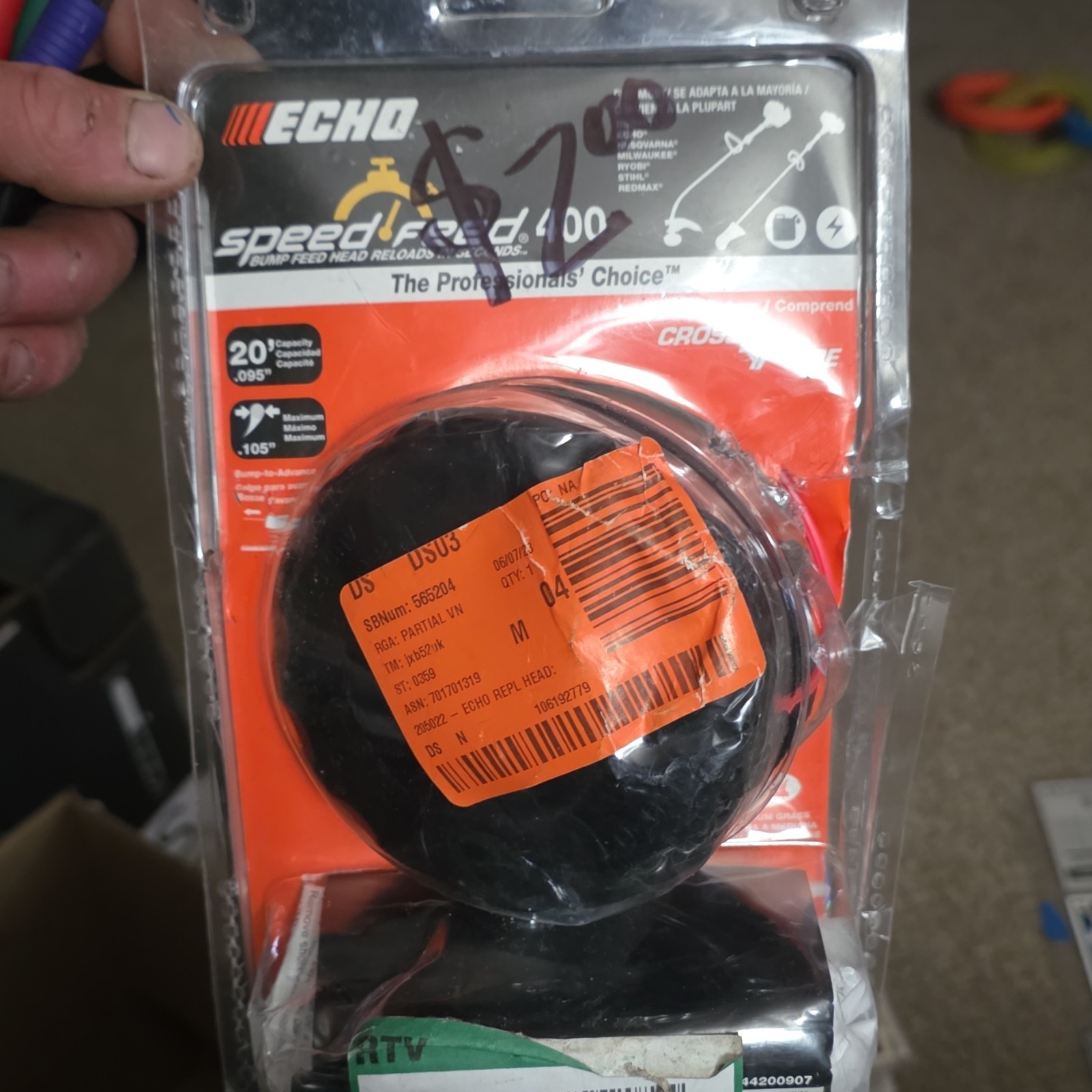 ECHO Speed-Feed 400 Trimmer Head for String Trimmer, Black Plastic 99944200907 gallery