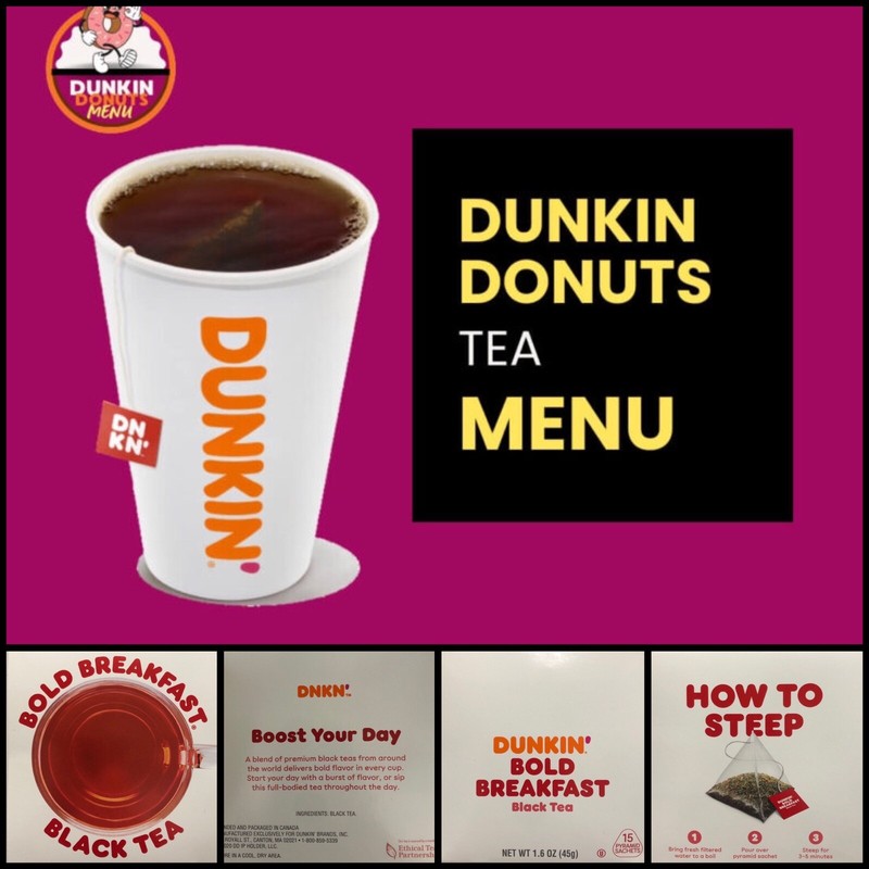 Dunkin Donuts Pyramid Sachet Tea Bold Breakfast 6 BOX Total 90 Tea Bags gallery