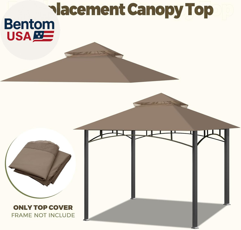 Replacement Canopy Top for Target Madaga Gazebo Model L-GZ136PST (Khaki) gallery