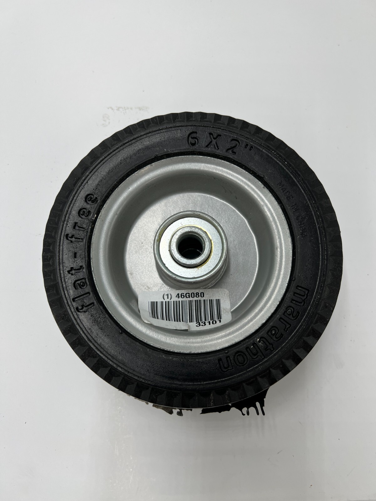 (QTY 2) MARATHON Flat-Free Polyurethane Foam Wheel 6-1/8" 46G080 33101 gallery