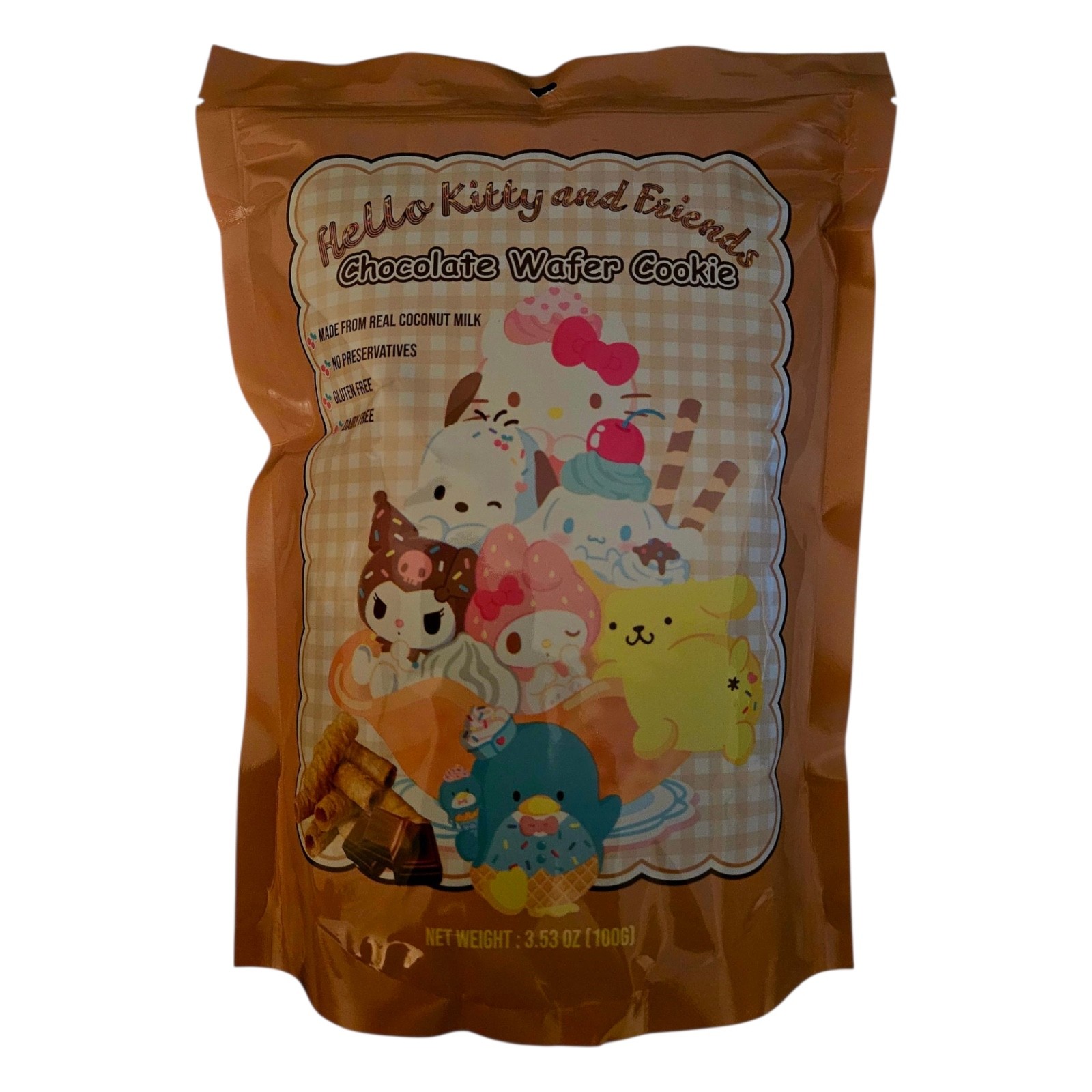 Hello Kitty and Friends Chocolate Wafer Cookie 100g, Gluten Free -Free Shipping! gallery