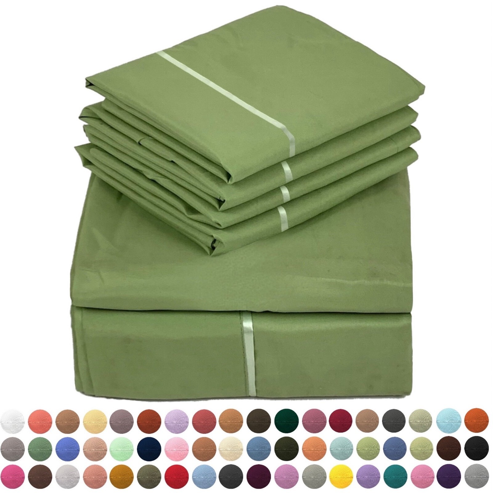 6 Piece Premium Bamboo Sheet Set, Deep Pockets, 60 Colors, by Sacred Thread gallery
