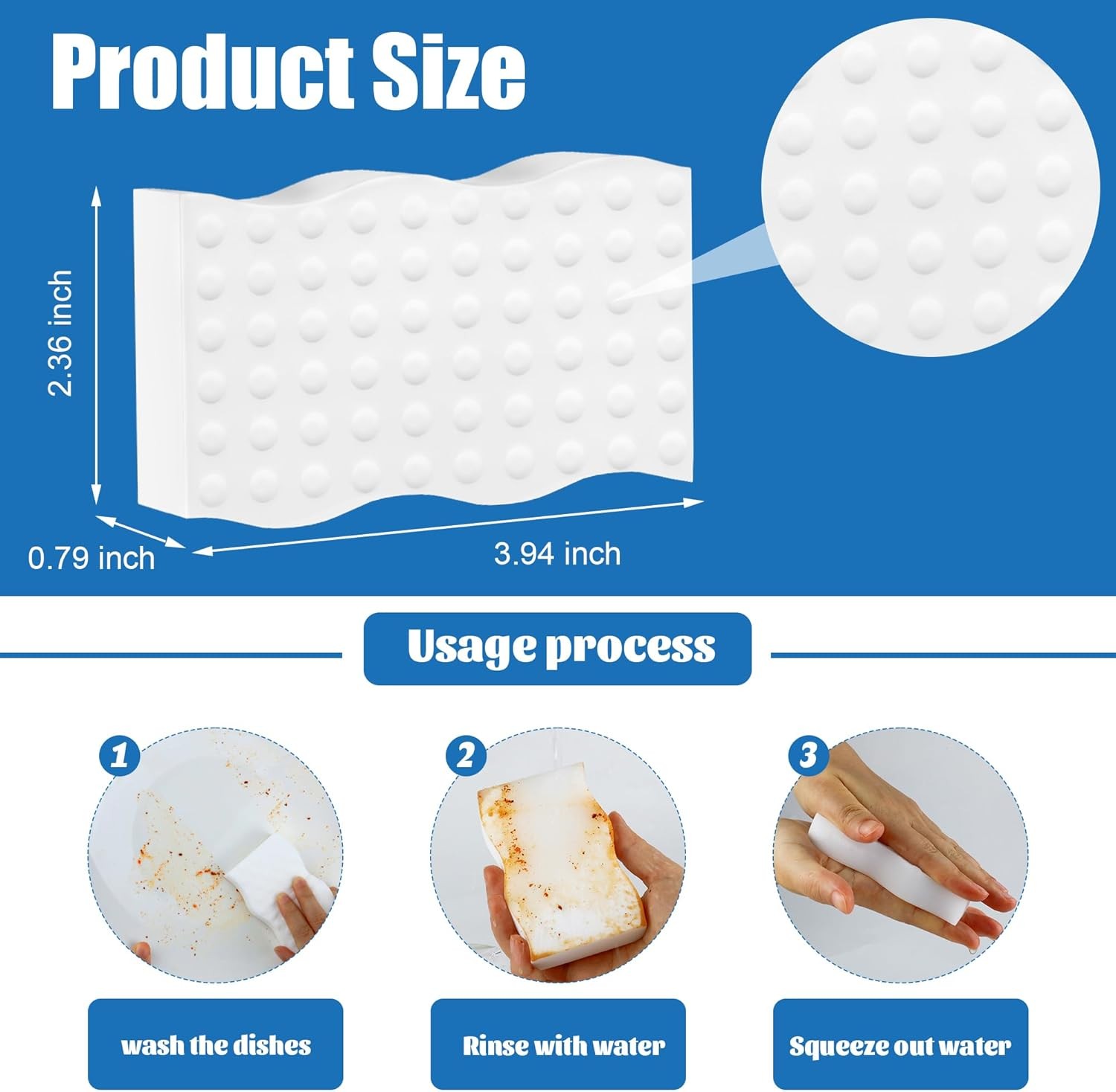 High Density Magic Sponge Eraser Melamine Foam Multipurpose Cleaning Scrubber gallery