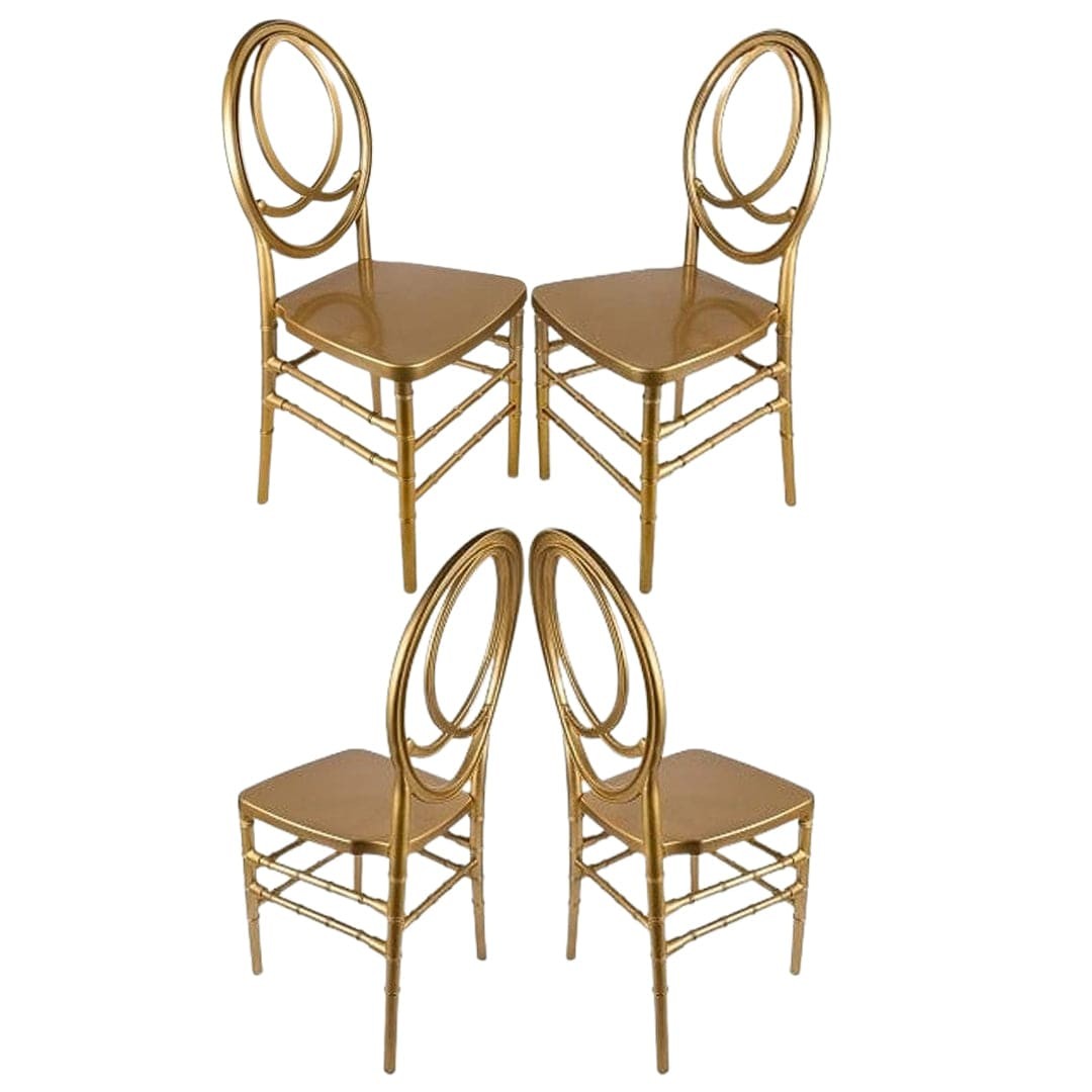 Infinity Resin Chair - Unassembled by Chivari - 4 Pack gallery