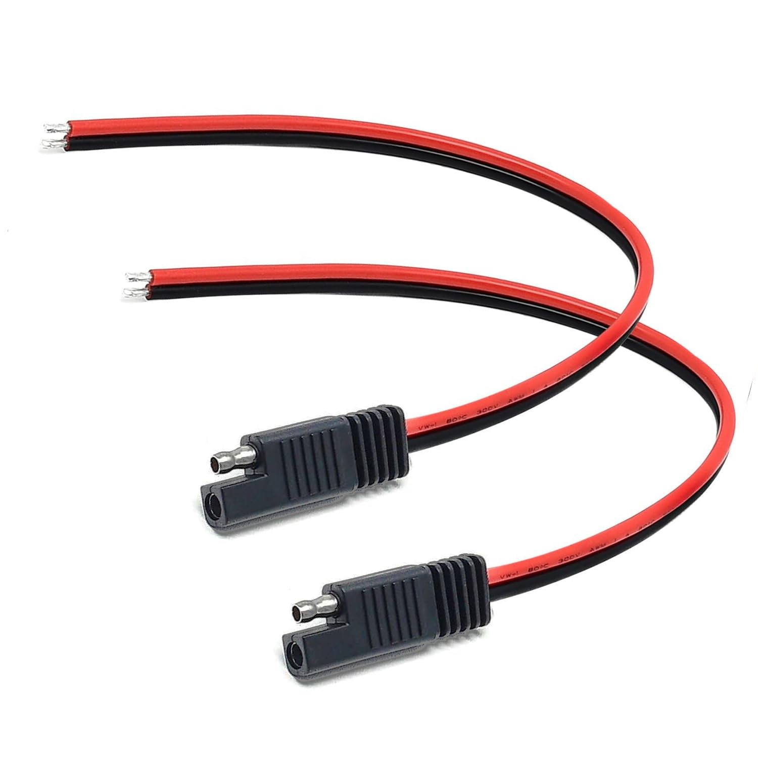 2 Pack SAE Connector Cable 14AWG 1Ft 2 Pin SAE Quick Connect Disconnect Plug gallery