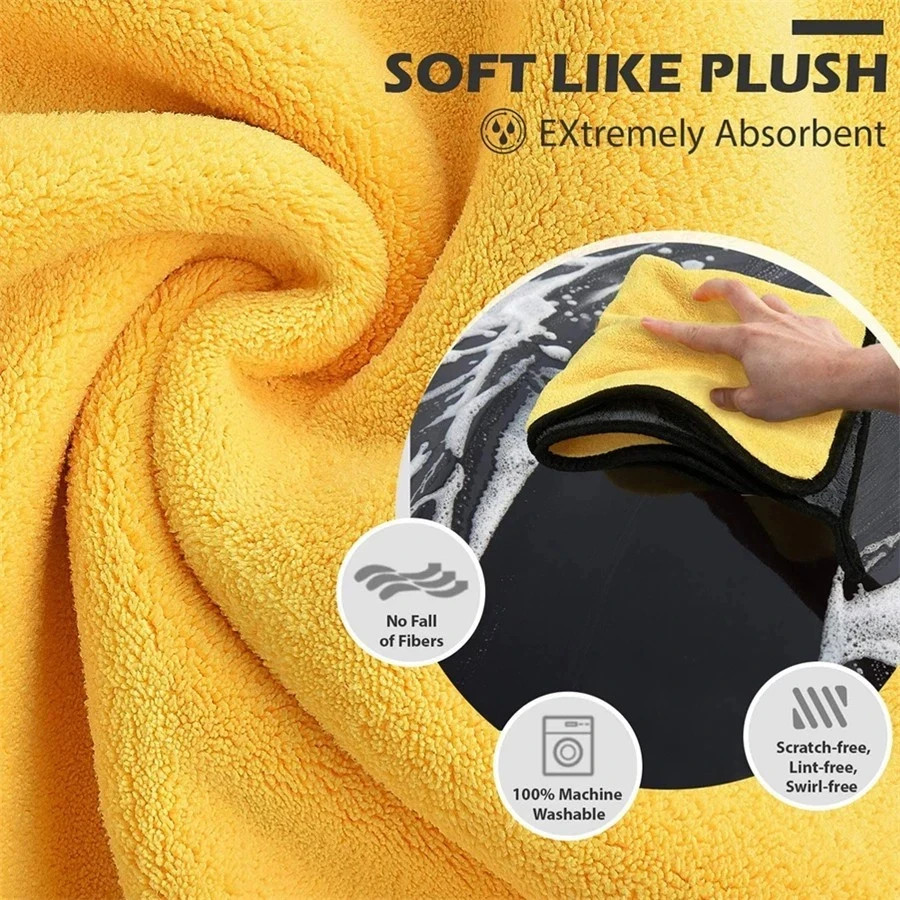 Microfiber Cleaning Cloth Car Wash Towel Drying Rag Car Polishing Detailing gallery