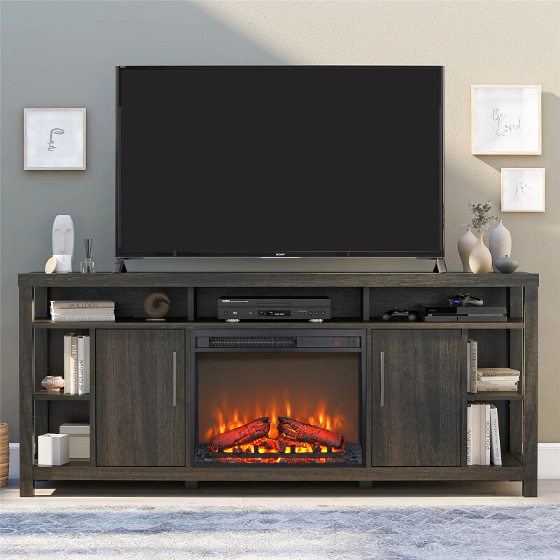 Home 1400W Embedded 23" Electric Fireplace Insert Heater Log Flame Remote New gallery