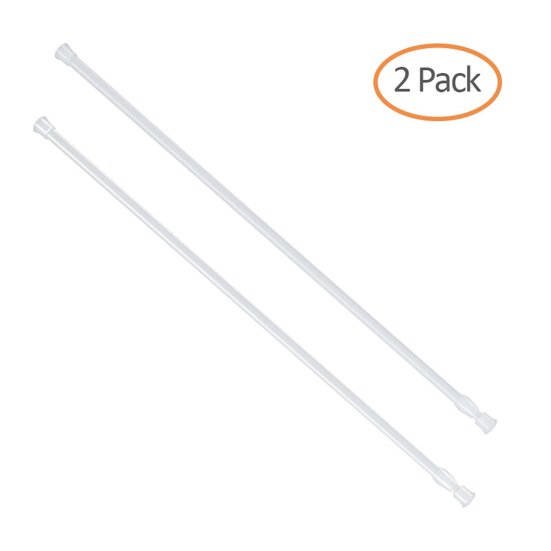 3 Size Tension Curtain Rod Spring Load Adjustable Window Pole Heavy-Duty Steel gallery