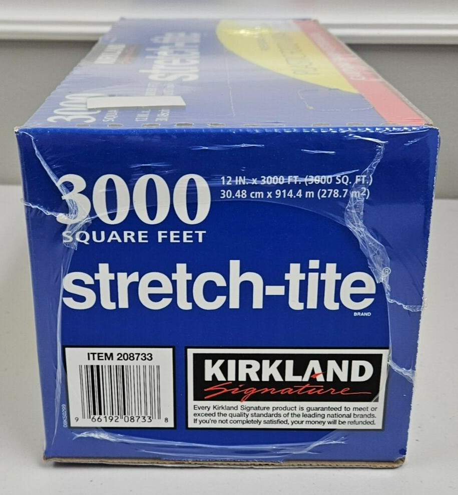 Kirkland Signature Stretch Tite Plastic Film Food Wrap 3000 ft x 12" 12 in wide gallery