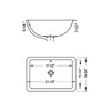 Tuba Rectangular Drop-In Bathroom Sink 21-1/2" X 14-3/4" X 7" White Porcelain gallery