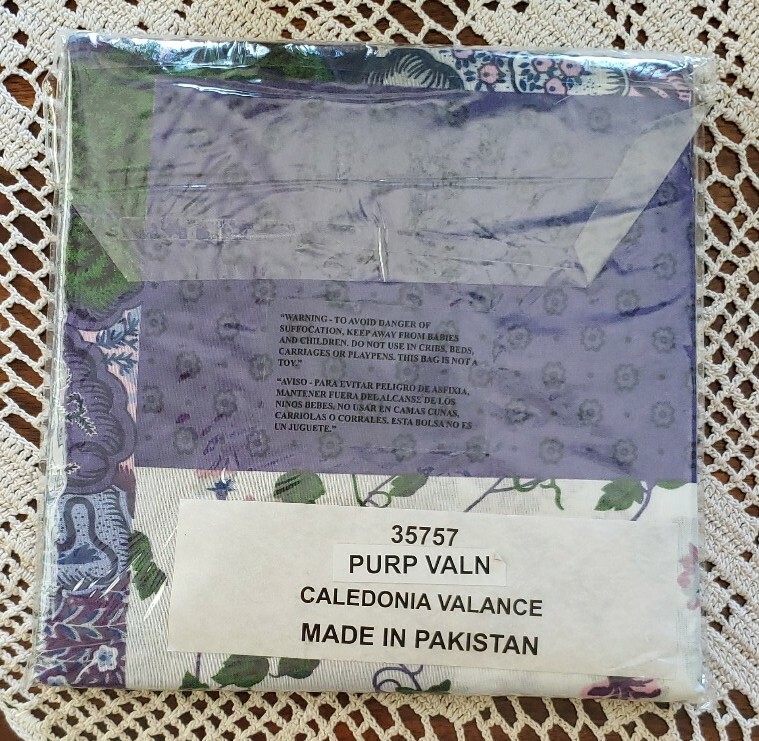 Caledonia ~ Purple Floral ~ Window Valance ~ Patchwork Design ~ Polyester/Cotton gallery
