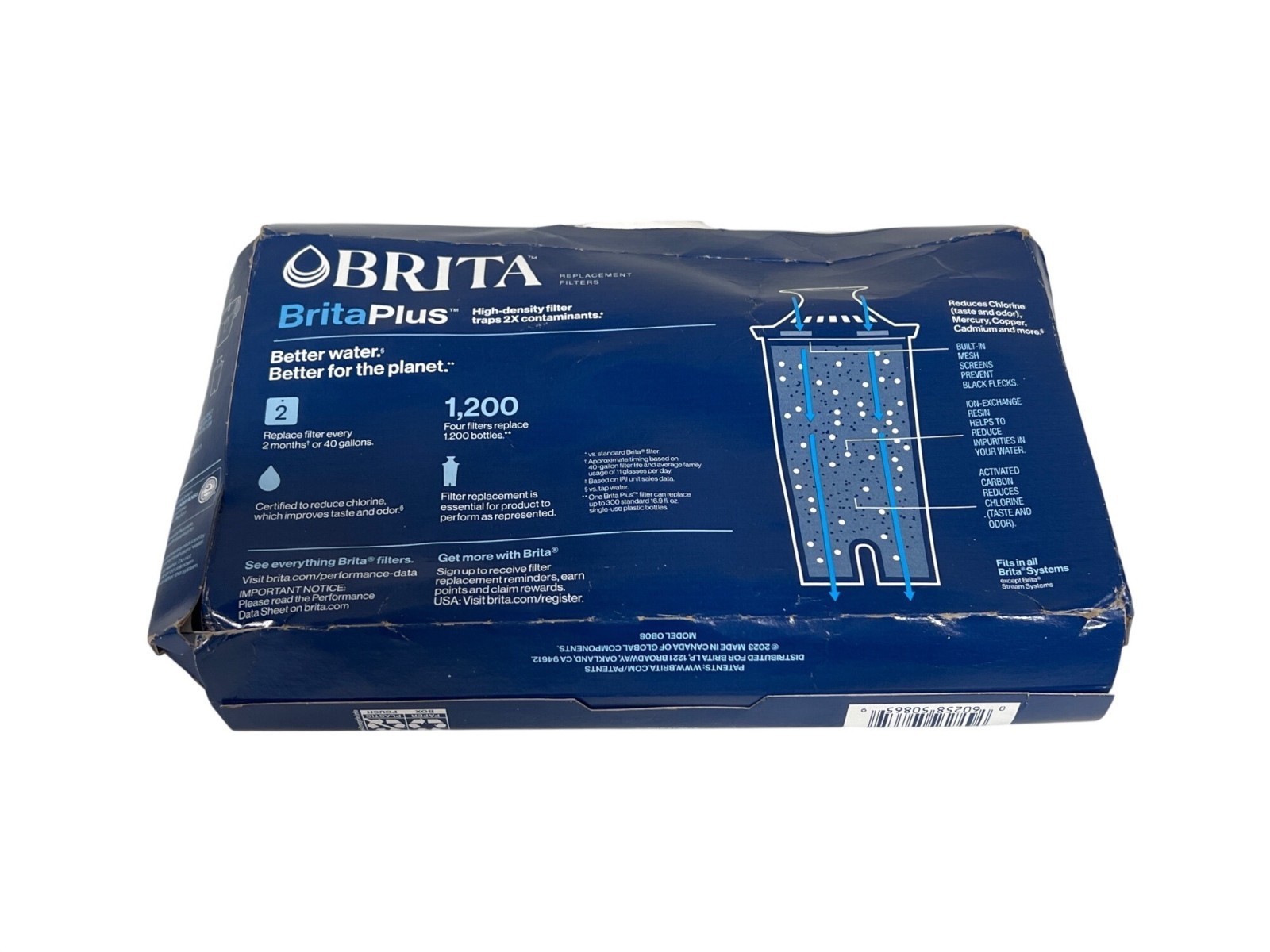 3 Pack Brita Plus Standard Water Filters for Pitchers and Dispensers - gallery