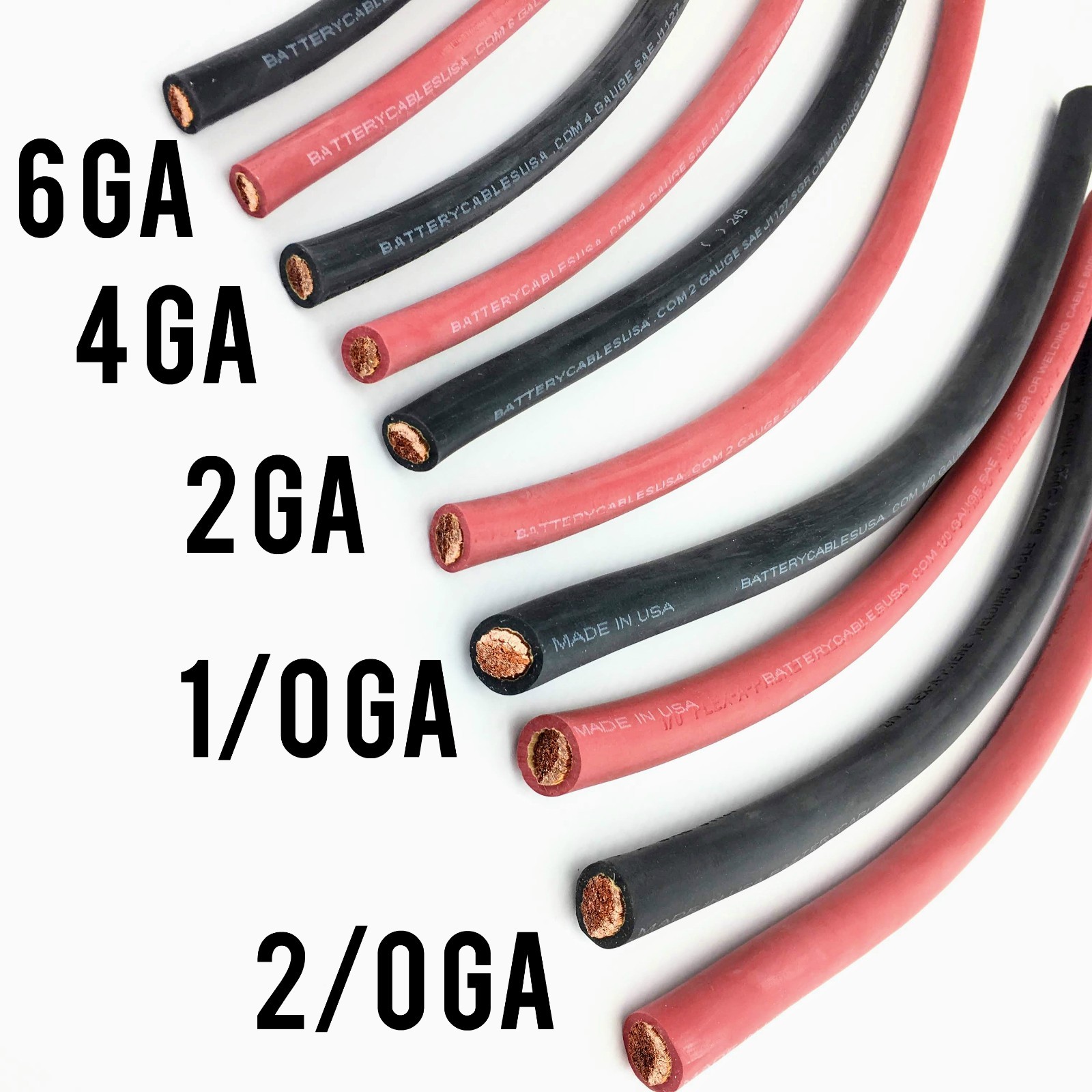 Welding Cable Flexible Rubber SGR Battery Cable SAE J1127 Pure Copper - USA Made gallery