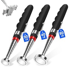 3PCS Telescoping Magnetic Pick Up Tool Extendable up to 31″, 30lb 3 Telescop