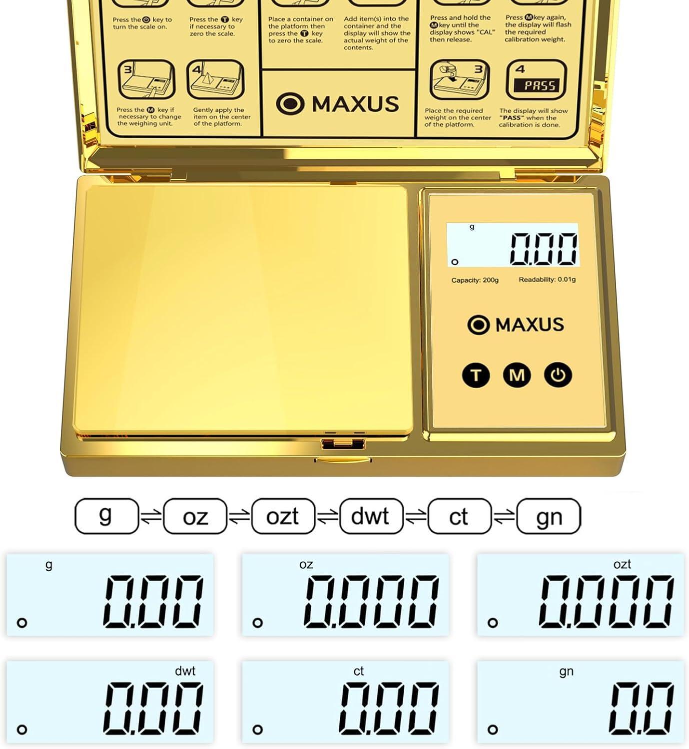 Balanza De Gramos De Digitaces Con Capacidad De 200g X 0,01g, Elegante Plateada gallery