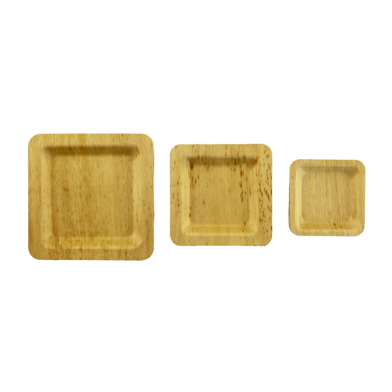 BambooMN Bamboo Leaf Square Plates - Multiple Sizes & Qty. Available gallery