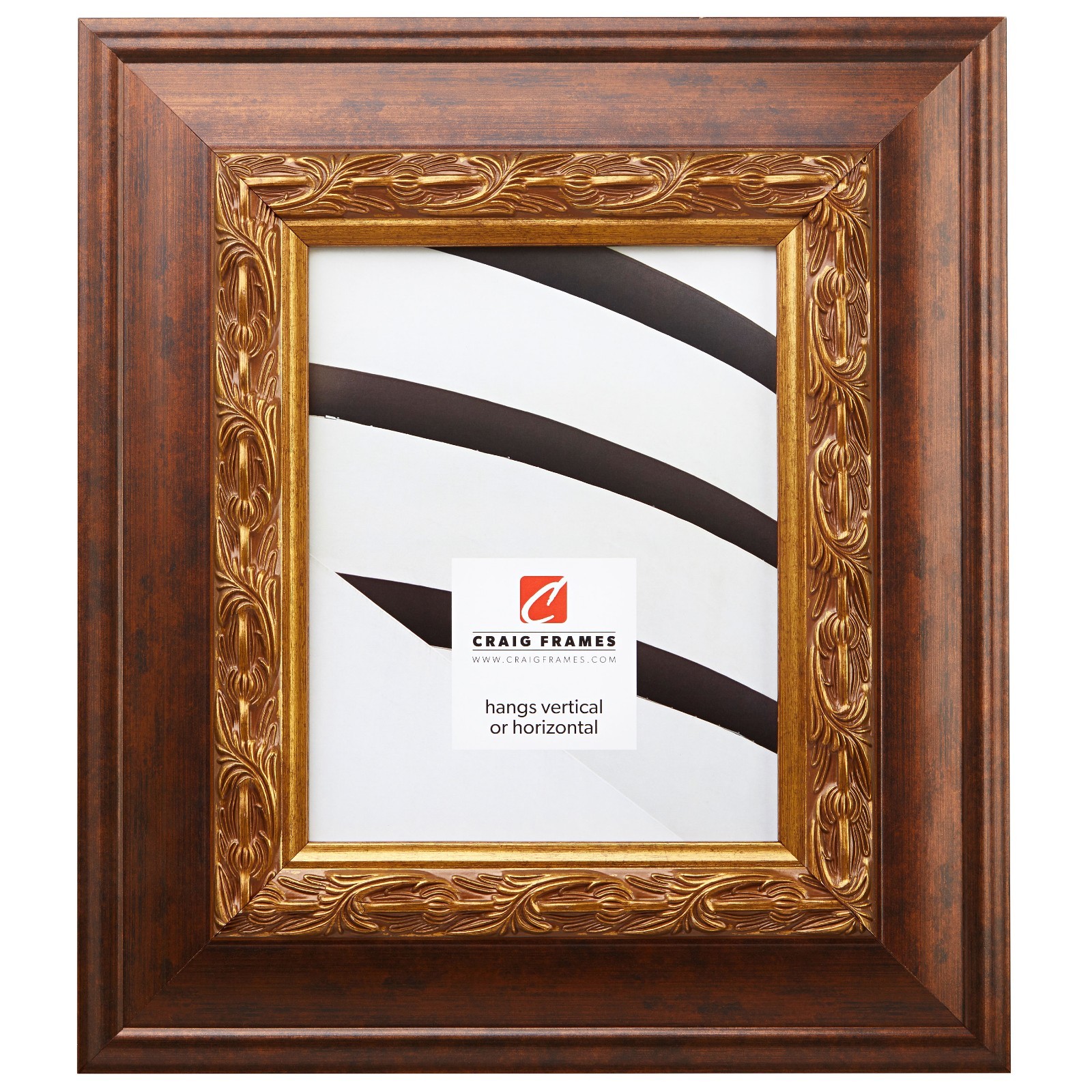 Craig Frames Gotham, 3.5 Inch Wide Ornate Gold and Bronze Picture Frame gallery