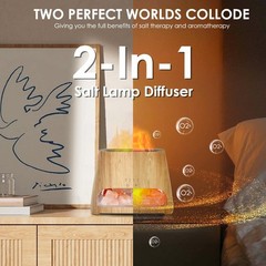 150ml Ultrasonic Essential Oil Diffuser &Himalayan Salt Lamp 100% Pure Himalayan