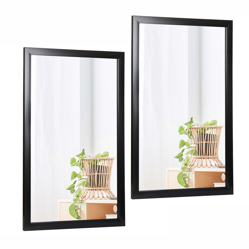 2PCS Bathroom Rectangular Wall Mounted Mirror PS Frame Vanity Mirror 24" x 36" gallery