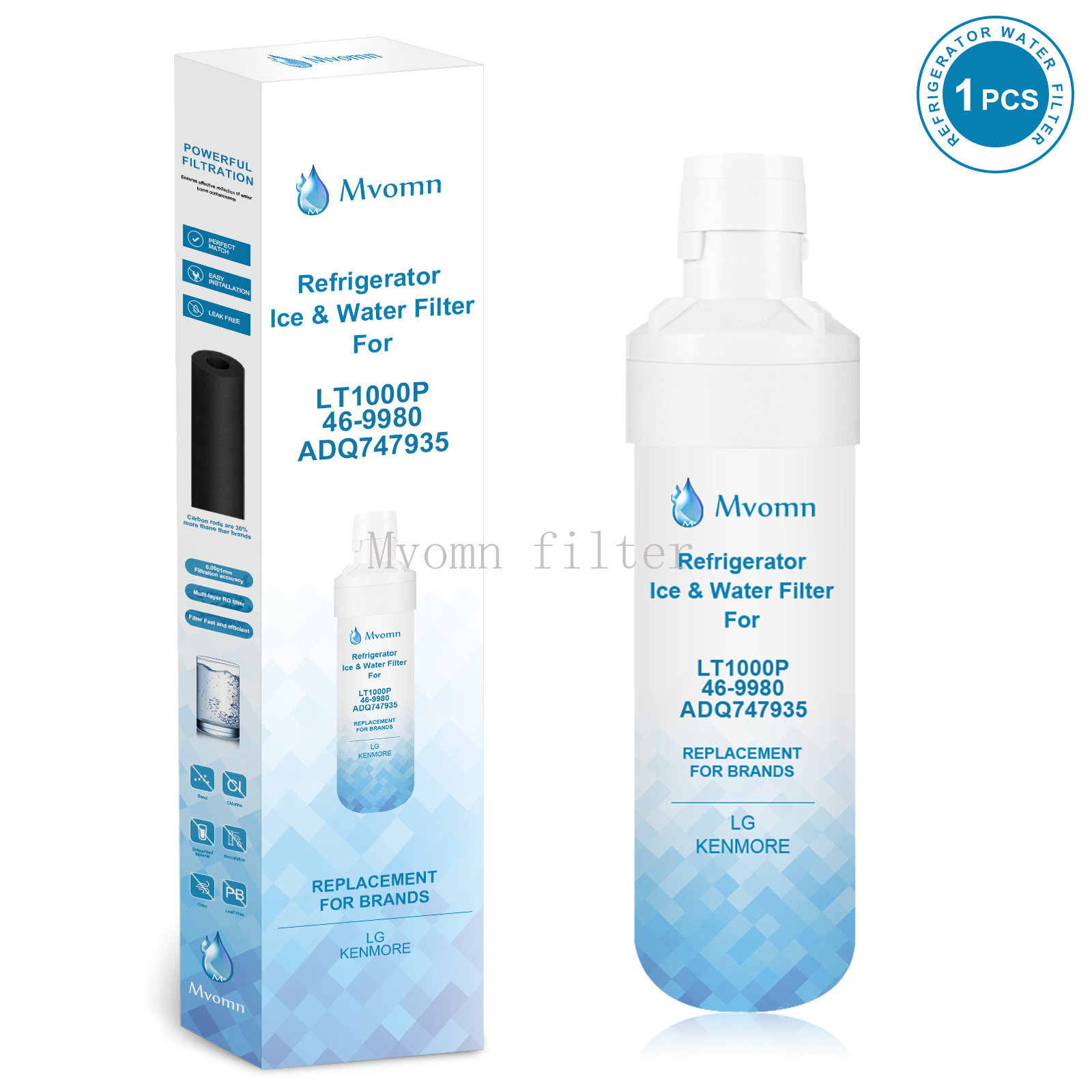 1 PACK Replacement Refrigerator Refresh Water Filter LG LT1000P NSF42 ADQ747935 gallery