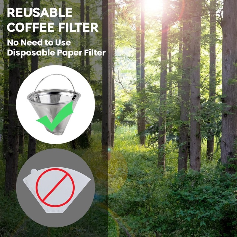 Coffee Filter Compatible,Moccamaster Coffee Machine,Stainless Cone Reusable Fi.. gallery