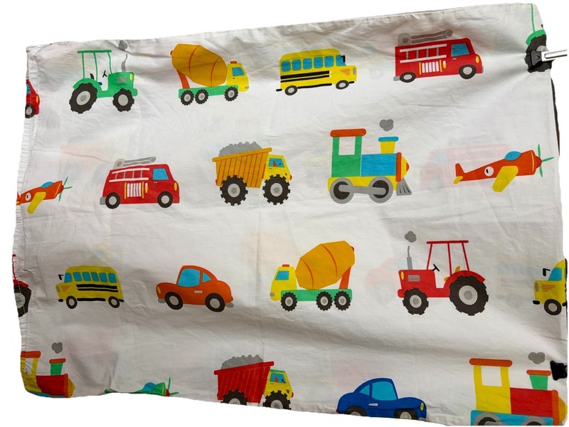 Two Standard Transportation Pillowcases with Trucks Planes Tractors Cars Boys gallery