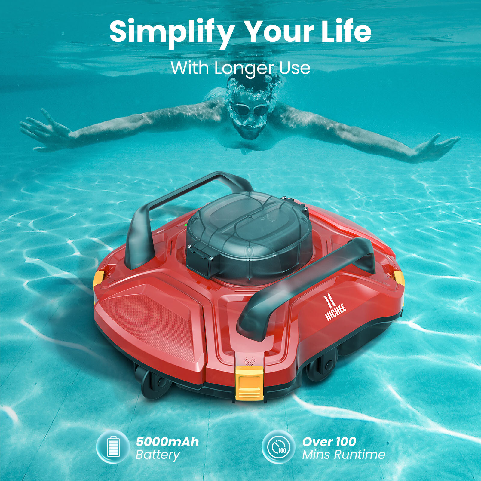 Cordless Pool Cleaner Vacuum Robotic For swimming pool Intelligent Navigation gallery
