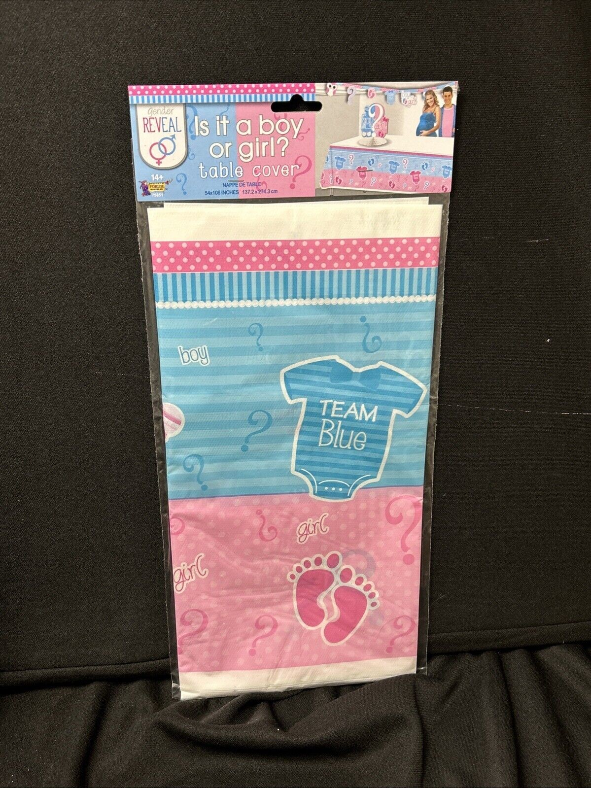 Forum Novelties Gender Reveal Table Cover Baby Shower Party Supplies 1 Count gallery