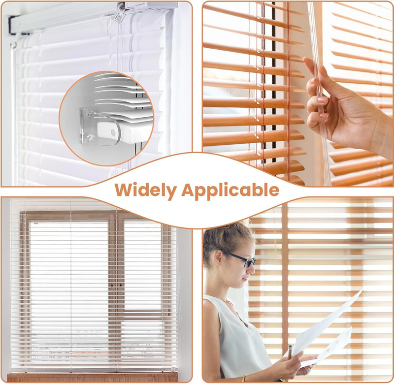12 Pcs 2 Inch Hold Down Brackets, Clear Color Plastic Blinds Bottom Rail Hold... gallery