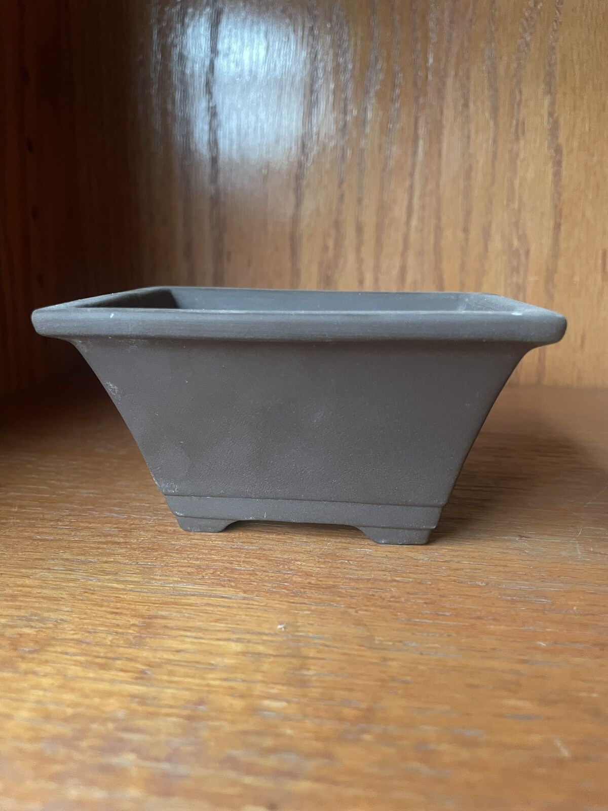 Japanese Unglazed Rectangular Bonsai Pot Shohin Mame Succulents 4"x3"x2" Fuji gallery