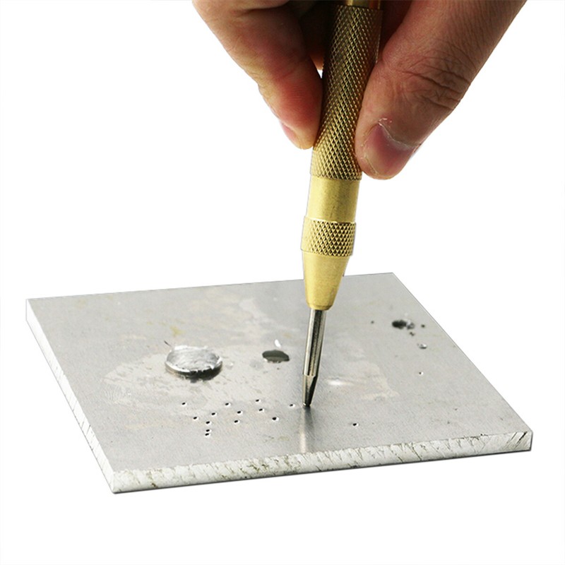 4X Automatic CENTER PUNCH Tool Adjustable Spring Loaded Super Strong Metal Drill gallery