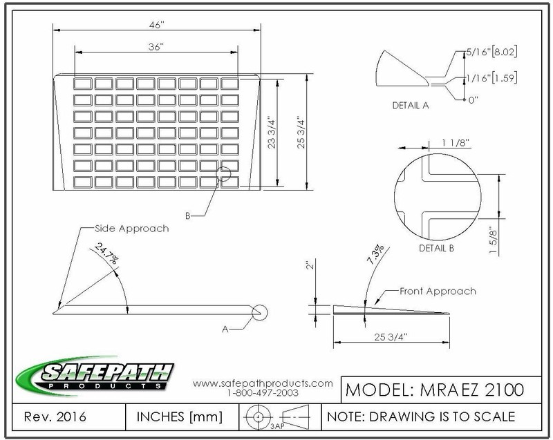 EZ Edge Transition Threshold Ramp - 2" H x 25-3/4" L x 46" W gallery