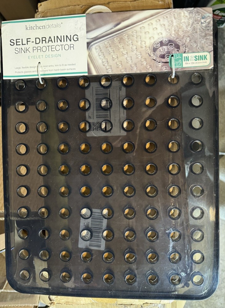 Sink Protector: Quick Dry Easy Draining Silicone Mat. No Chipping Dishes 16 X 12