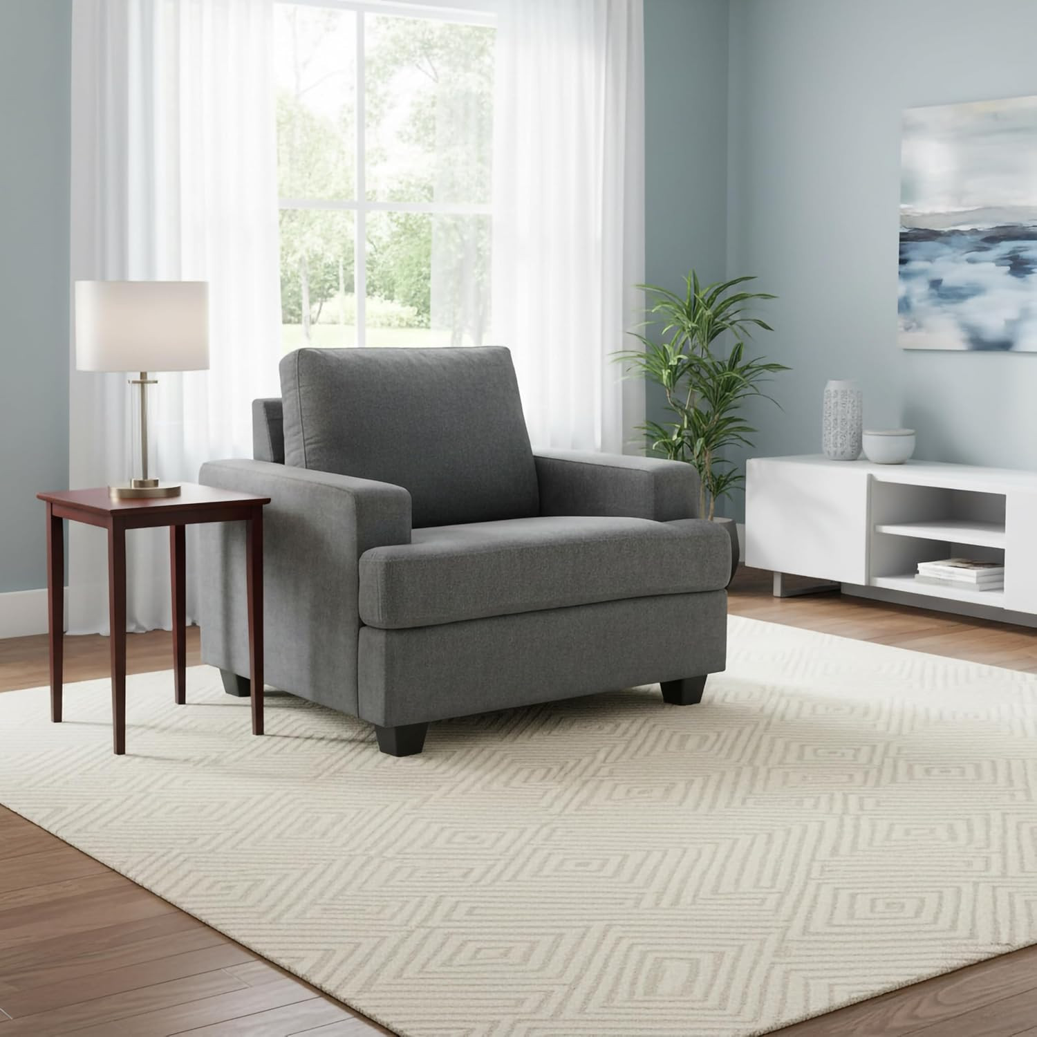 Thomas Grey Armchair - Stylish & Comfortable Sofa Chair for Modern Living Rooms gallery