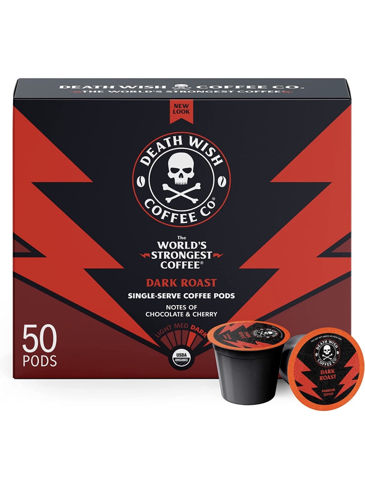 Death Wish Coffee Single Serve Dark Roast Coffee Pods 50 Count Pods gallery