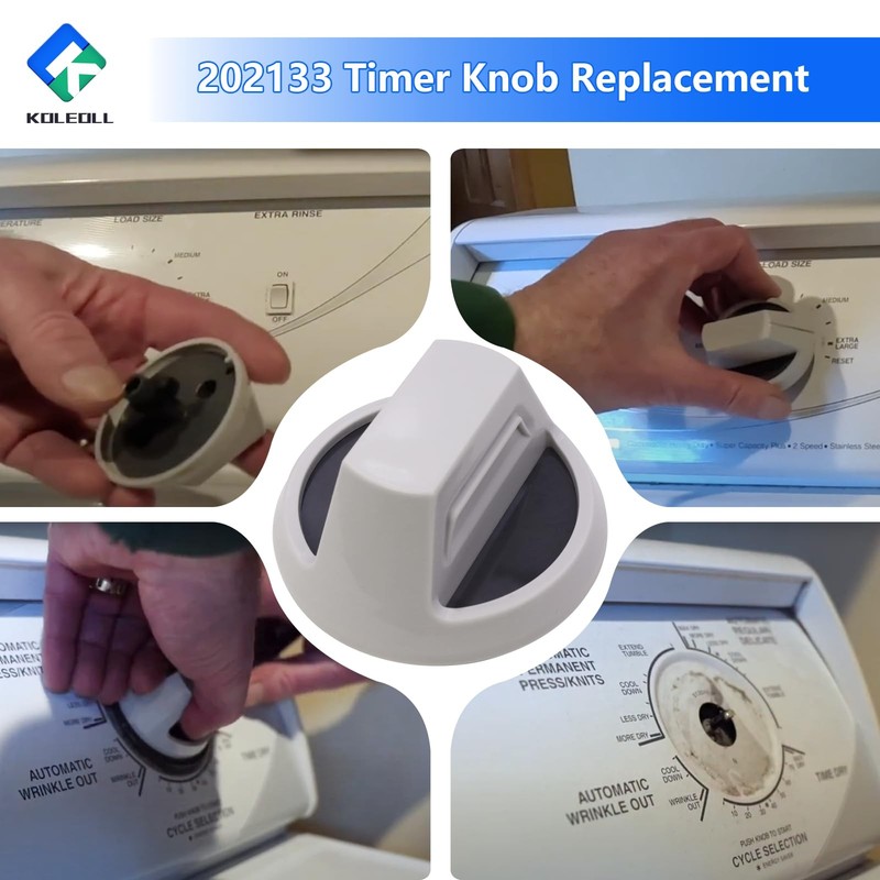 2PC 202133 Timer Knob Compatible with Speed Queen Washer Replace AP5183626 gallery