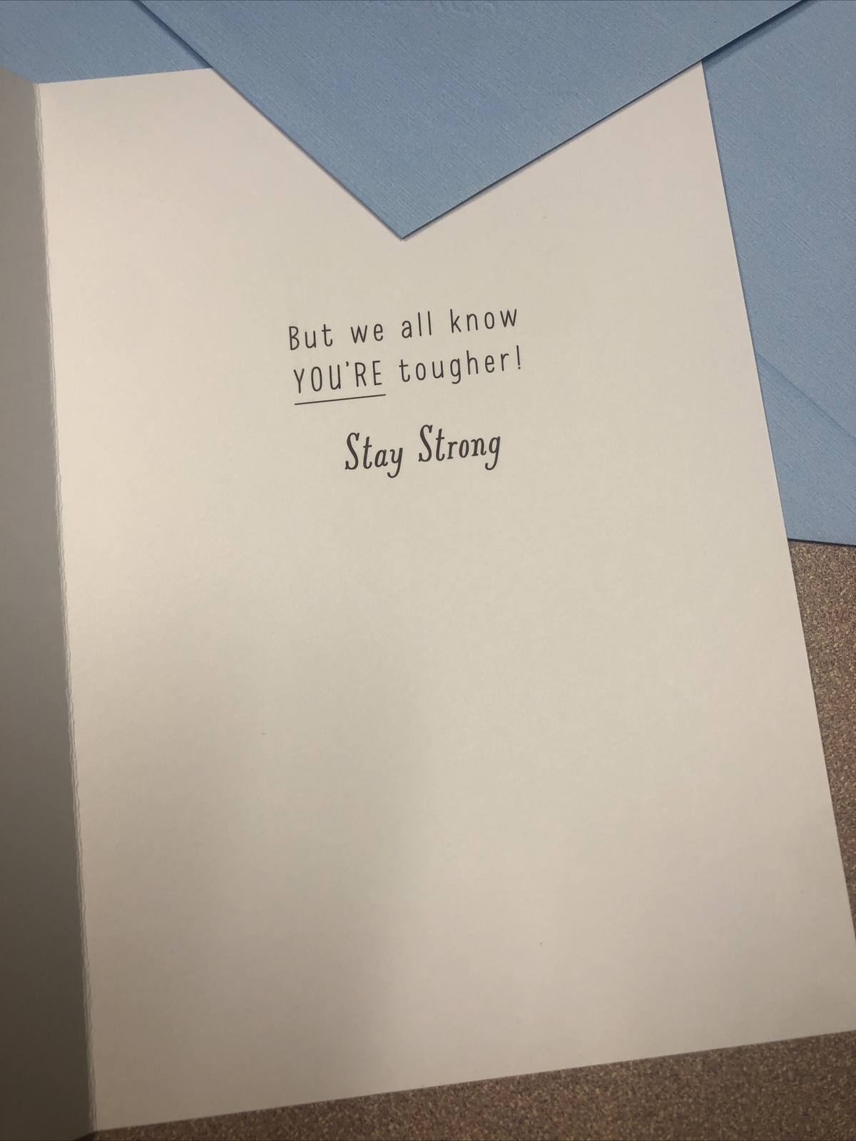 Get Well Stay Strong We All Know Life Can Be Tough 5”x7” Hallmark Greeting Card gallery