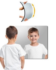 Unbreakable Plexiglass Acrylic Mirror for Kids, 1 PCS 8 x 8 8″L x 8″W, Silver