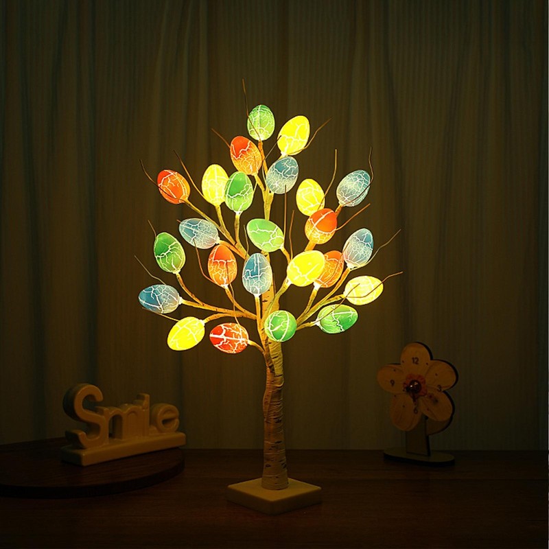 Easter Egg Tree LED Bendable Branches Ornament 23.6in Tabletop Easter Decor gallery