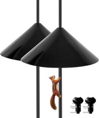 MULTI SIZE Bird Feeder Squirrel Proof Baffle 19 Inch Black Protects Raccoons & S