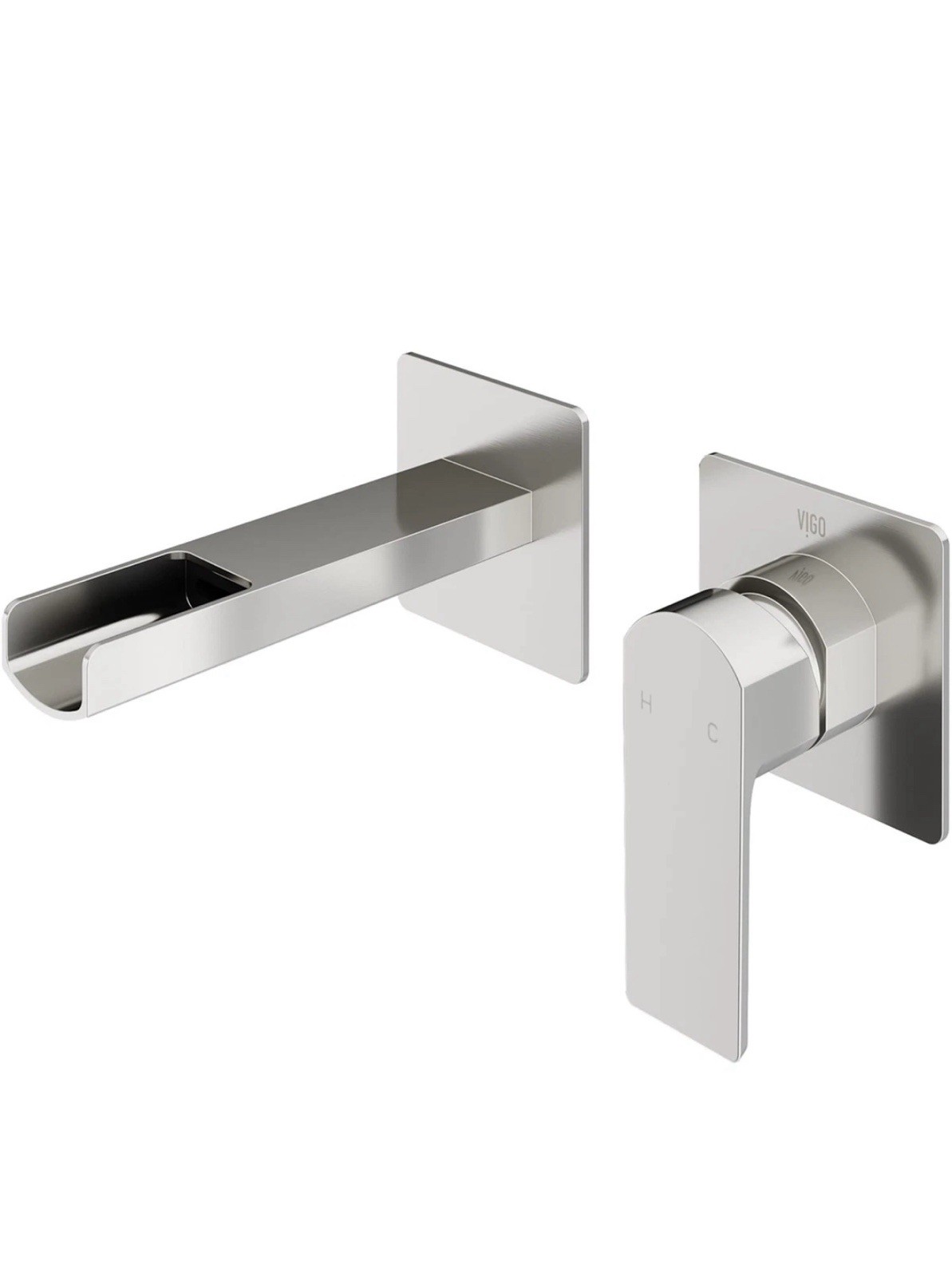Atticus Single Handle Wall Mount Bathroom Faucet in Brushed Nickel gallery