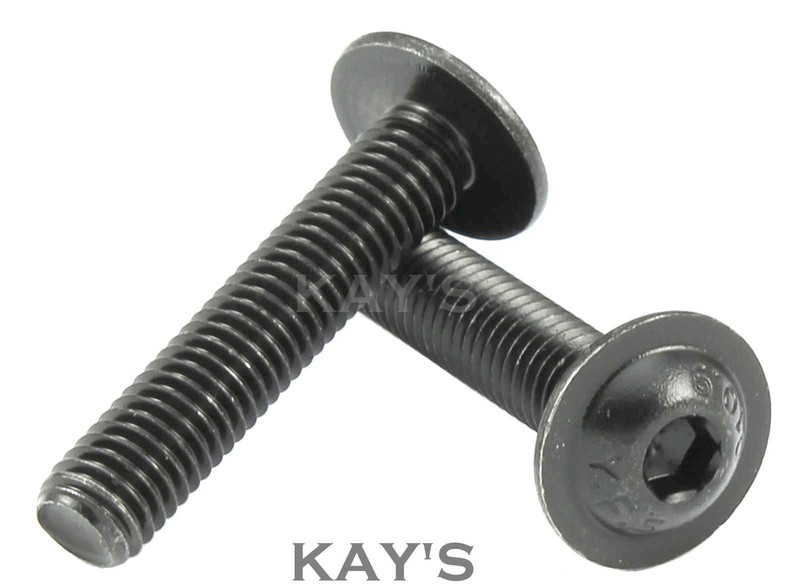 M3 M4 M5 M6 M8 SOCKET FLANGE BUTTON HEAD SCREWS HIGH TENSILE BLACK ALLEN BOLTS gallery